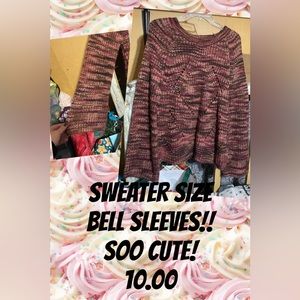 Size M sweater with bell sleeves!